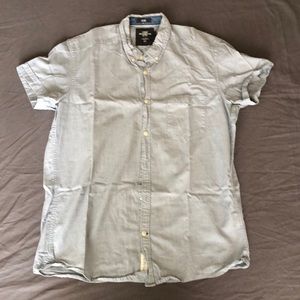 H&M Mens Short Sleeve Button Down Shirt